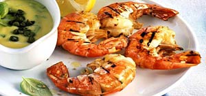 Креветки на гриле